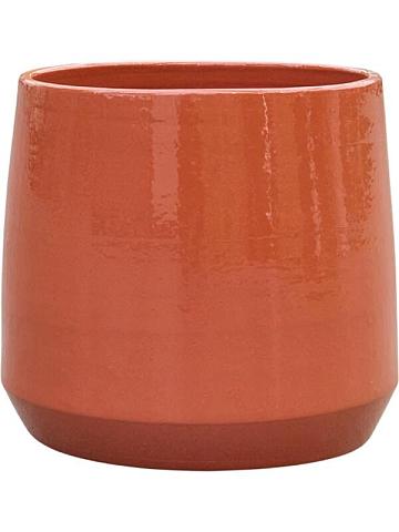 Кашпо Common pot shiny brick red