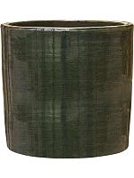 Кашпо Plain striped cylinder olive D28 H27 см Кашпо Plain striped cylinder olive D28 H27 см
