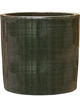 Кашпо Plain striped cylinder olive Кашпо Plain striped cylinder olive