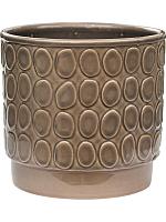 Кашпо Eno pebble pot grey D10 H11 см