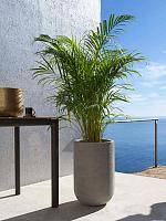 Кашпо Ridged horizontally cody s dark grey D28 H45 см