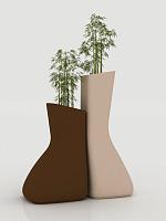 Кашпо Noma basic twin high planter L71 W70 H175 см