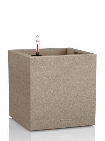 Кашпо Lechuza Canto Stone low 30 песочно-бежевый