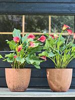 Кашпо Artstone bola pot oak D55 H45 см