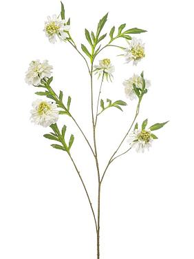 Скабиоза ветвь с белыми цветами искусственная Скабиоза ветвь с белыми цветами искусственная