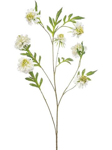 Скабиоза ветвь с белыми цветами искусственная Скабиоза ветвь с белыми цветами искусственная
