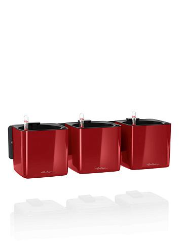 Кашпо Lechuza Green Wall Home Kit Glossy красный лакированный