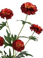 Гвоздика кустовая ветвь с красными цветами искусственная H70 см