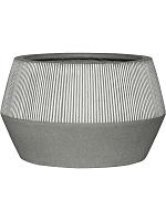 Кашпо Ridged harley low l, white stripe D53 H32 см