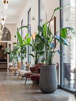 Кашпо Ridged vertically patt high m dark grey D44 H66 см Кашпо Ridged vertically patt high m dark grey D44 H66 см