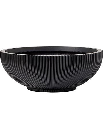 Кашпо Capi nature groove bowl intense black Кашпо Capi nature groove bowl intense black