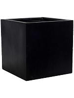 Кашпо Fiberstone block s black L30 W30 H30 см