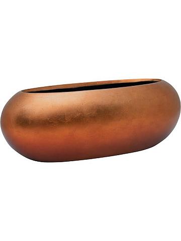 Кашпо Baq metallic silver leaf boat matt copper Кашпо Baq metallic silver leaf boat matt copper
