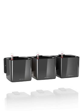 Кашпо Lechuza Green Wall Home Kit Glossy (антрацитовый лакированный)