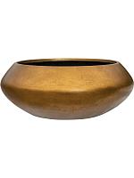 Кашпо Baq metallic silver leaf bowl ufo matt honey D55 H22 см