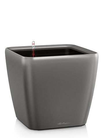 Кашпо Lechuza Quadro LS 43 антрацитовый металлик