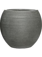 Кашпо Ridged horizontally abby l dark grey D51 H44 см