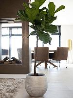 Кашпо Noor pot metallic grey D32 H30 см