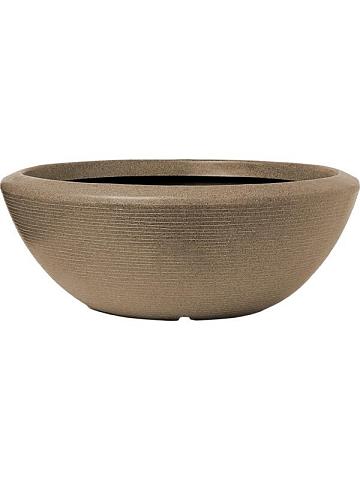Кашпо Capi arc granite bowl low warm taupe