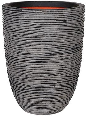 Кашпо Capi nature rib nl vase elegant low anthracite Кашпо Capi nature rib nl vase elegant low anthracite
