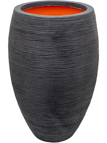 Кашпо Capi nature rib nl vase elegant deluxe black Кашпо Capi nature rib nl vase elegant deluxe black