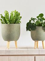 Кашпо Ruth pot light grey (набор 2 шт) D32 H41 см