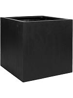 Кашпо Fiberstone block l black L50 W50 H50 см