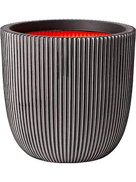Кашпо Capi nature groove nl planter ball anthracite Кашпо Capi nature groove nl planter ball anthracite