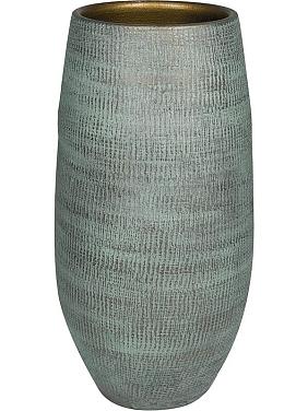 Кашпо Ryan pot high shiny blue Кашпо Ryan pot high shiny blue