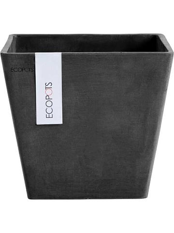 Кашпо Ecopots rotterdam 20 dark grey Кашпо Ecopots rotterdam 20 dark grey