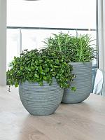 Кашпо Ridged horizontally cody s dark grey D28 H25 см