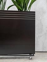 Кашпо Baq line-up cube matt black (с техническим горшком и подставкой на колесиках) L48 W48 H48 см