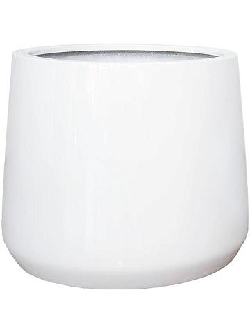 Кашпо Fiberstone patt m glossy white Кашпо Fiberstone patt m glossy white