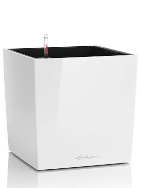 Кашпо Lechuza Cube (белый лакированный)