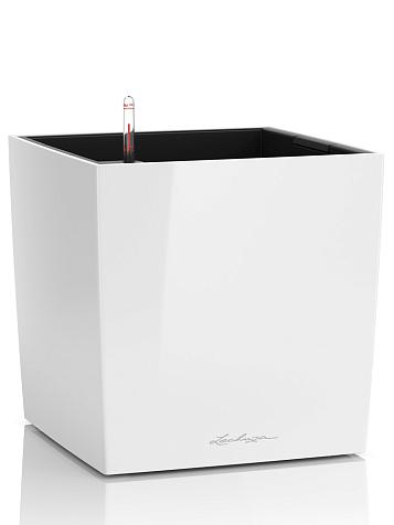Кашпо Lechuza Cube 50 белый лакированный