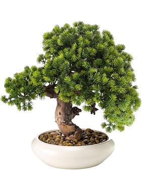 Бонсай хвойный в горшке искусственный