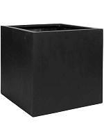 Кашпо Fiberstone block black xxl L70 W70 H70 см