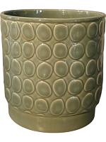 Кашпо Eno rel. pot dusty green D8 H8 см