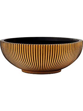 Кашпо Capi nature groove bowl black gold Кашпо Capi nature groove bowl black gold