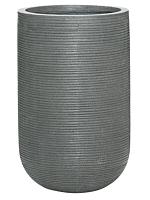 Кашпо Ridged horizontally cody s dark grey D28 H45 см