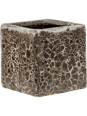 Кашпо Baq lava cube relic black (glazed inside) Кашпо Baq lava cube relic black (glazed inside)