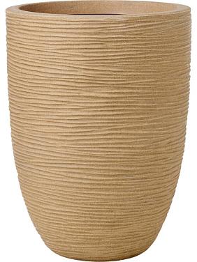 Кашпо Capi nature rib nl vase elegant low beige Кашпо Capi nature rib nl vase elegant low beige