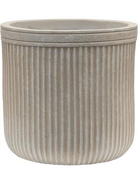 Кашпо Baq vertical rib cylinder beige Кашпо Baq vertical rib cylinder beige