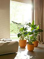 Кашпо Jazz round amber yellow D30 H28 см