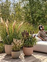 Кашпо Sereh round mushroom beige D25 H21 см