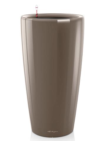 Кашпо Lechuza Rondo 40 серо-коричневый лакированный
