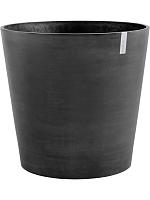 Кашпо Ecopots amsterdam wheels 80 dark grey D80 H75 см