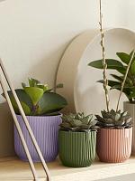 Кашпо Vibes fold round mini soft lilac D7 H6.5 см