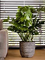 Кашпо Capi nature rib nl planter ball anthracite D35 H34 см