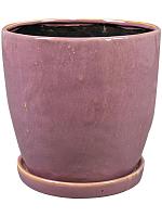 Кашпо с поддоном Vivi pot with saucer mauve D17 H16 см